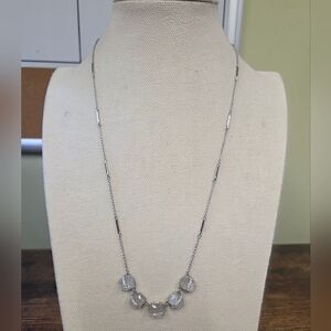 Rock Crystal Diamond CZ Shimmer Necklace